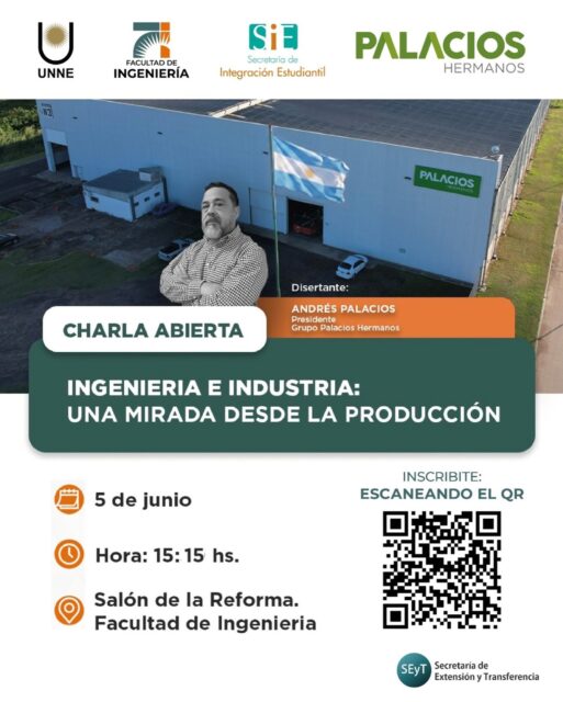 🔧🏛️ Charla técnica | “Ingeniería e industria: una mirada desde la producción”

📅 Viernes 5 de junio
🕓 15:15 hs.
📍 Salón de la Reforma FI-UNNE (Av. Las Heras 727, Resistencia)

Actualización sobre perfiles de acero y premoldeados aplicada a la práctica profesional.

🗣️ Expone
Sr. Andrés Palacios – Presidente, Grupo Palacios Hermanos
Se abordaran temas de Administración de Industria Escalable de Proyectos, Tecnología del Equipamiento incorporado: Cortadora Laser con pantógrafo para cortes y espesores, Pantógrafo Plasma y Técnica de Calculos para elementos Premoldeados de Hormigon.
🎓 Organiza: Secretaria de Integración Estudiantil
👥 Abierto a la comunidad UNNE.
Inscripción: https://forms.gle/HeeGvEnrJ8oHjrQJ7

#FI-UNNE #Ingenieria #Estructuras #Industria #Acero Premoldeados VinculaciónConElMedio SIE